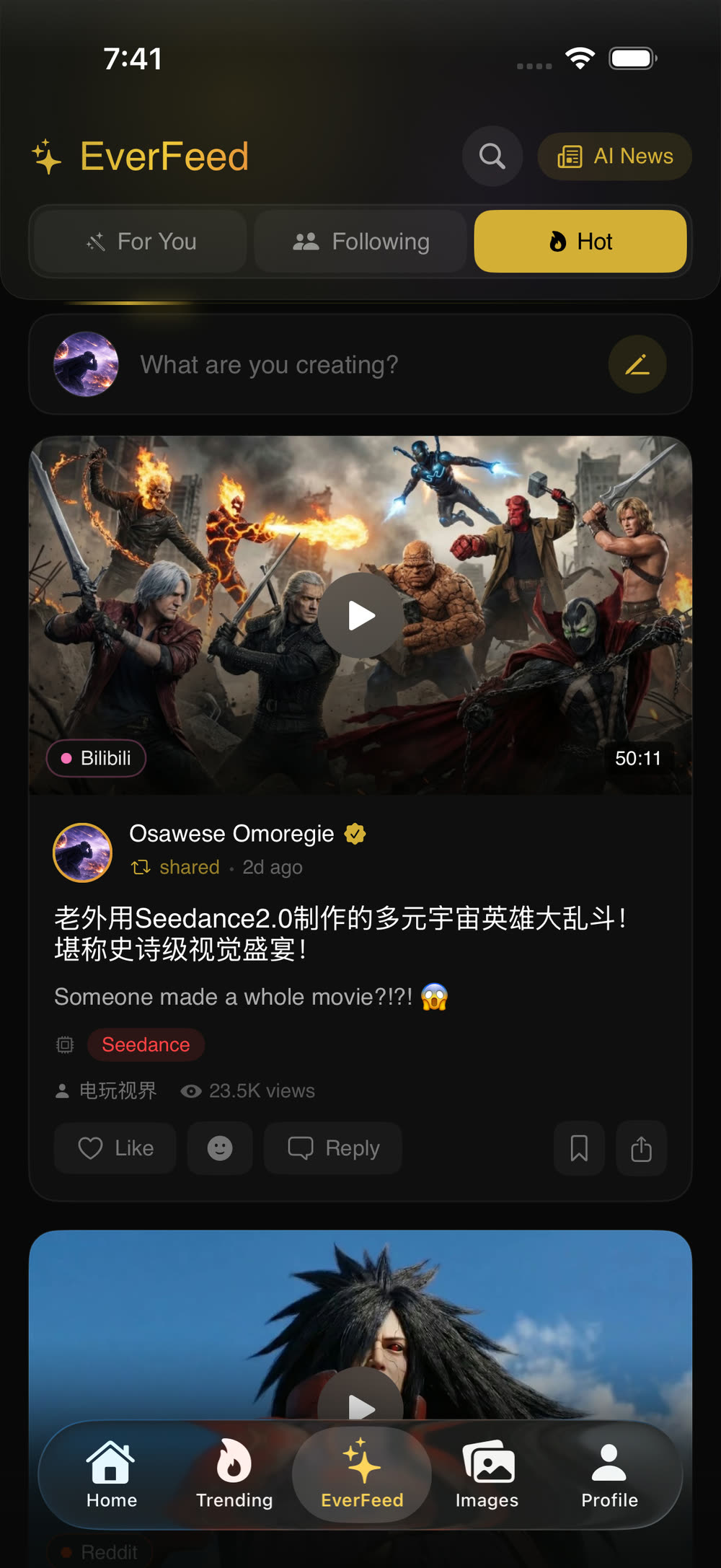 EverFeed ranking tabs