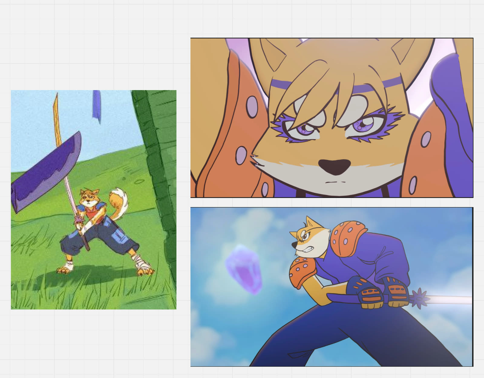 Sanshu illustration panels