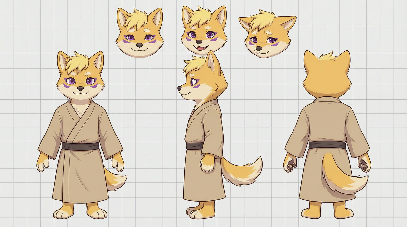 Young Sanshu model sheet